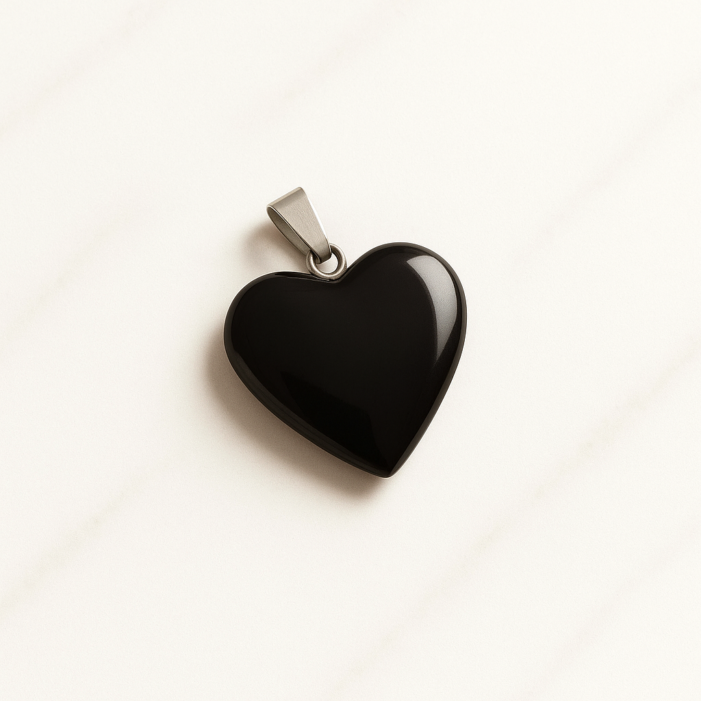Pendente a cuore nero