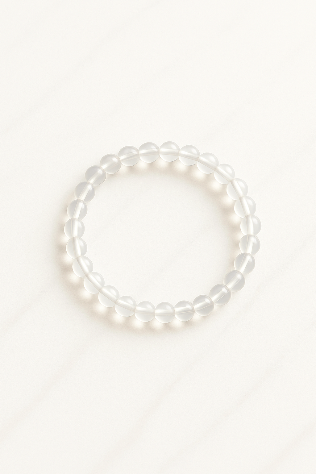 Bracciale elastico con perline trasparenti