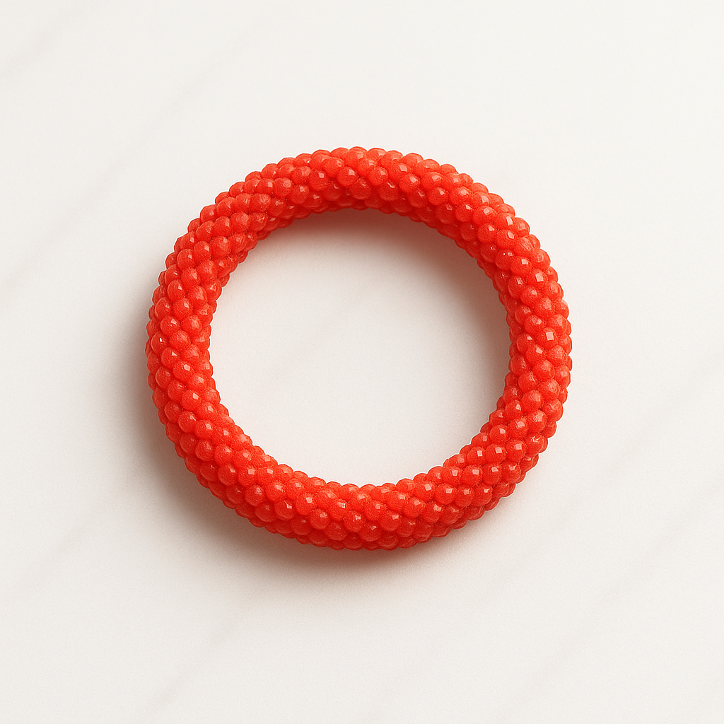 Bracciale tubolare di perline