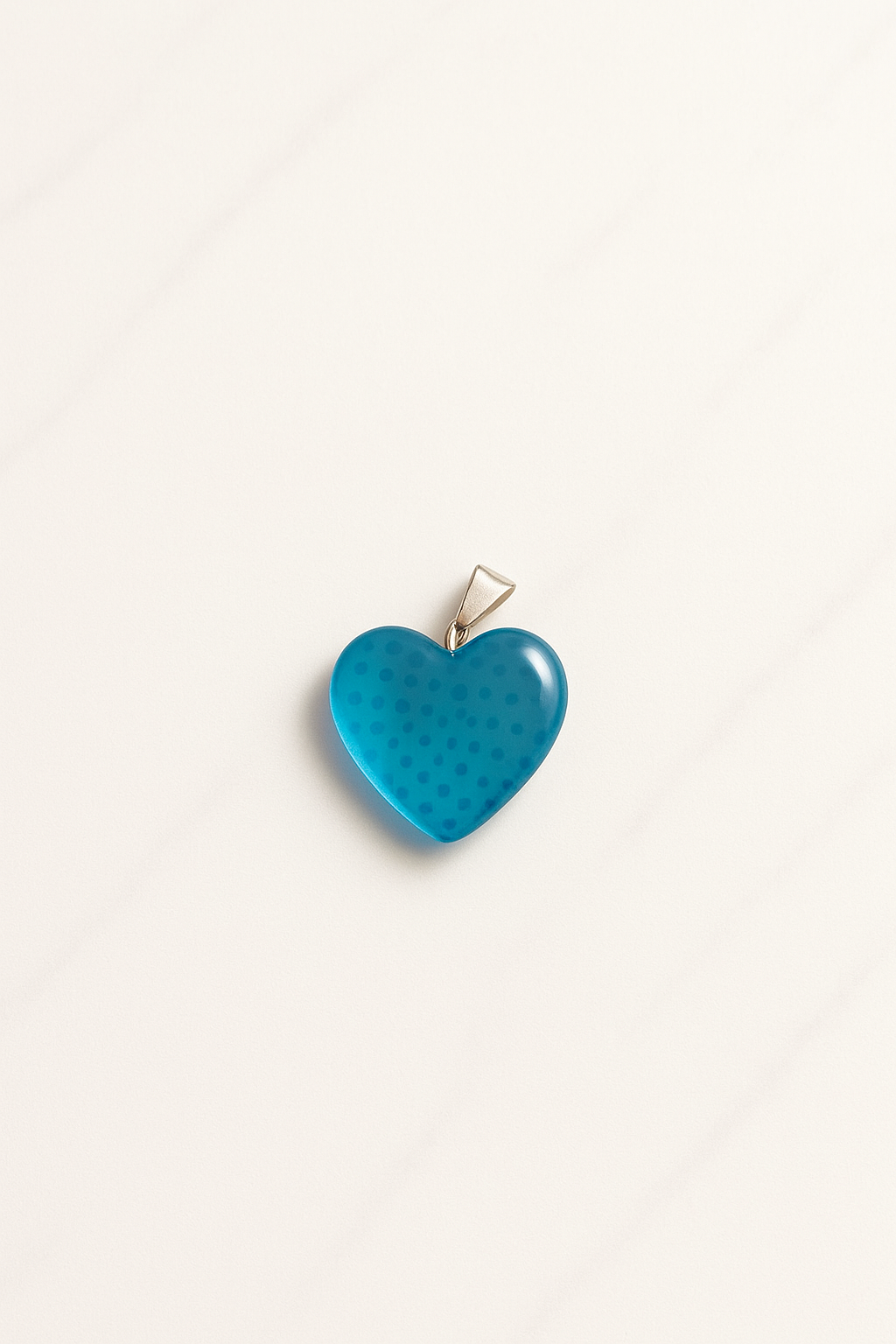 Pendente a cuore azzurro