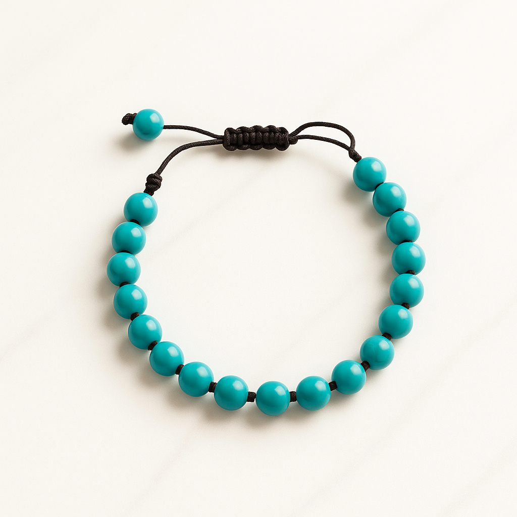 Bracciale con perle in turchese