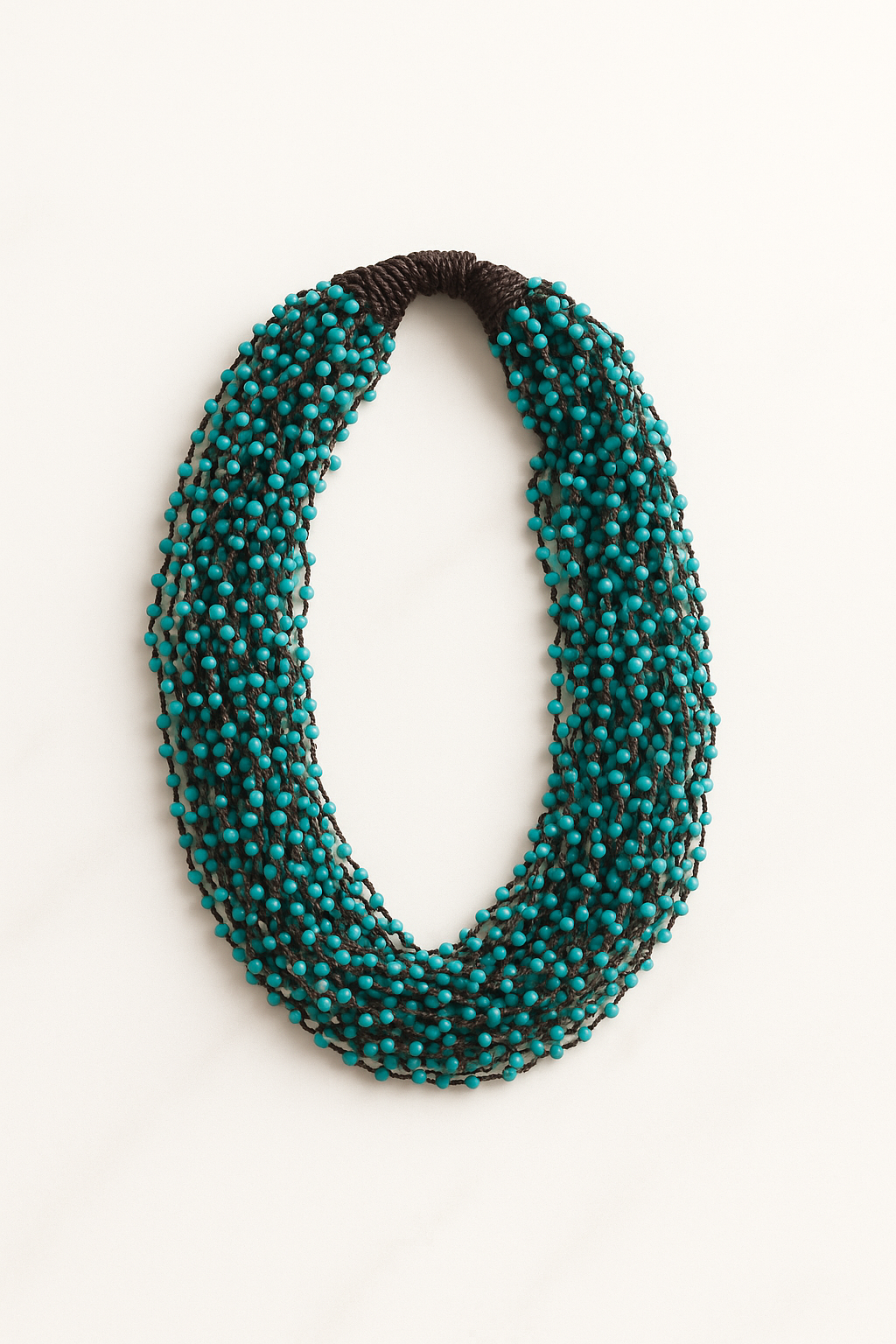 Collana perline multistrato verde turchese