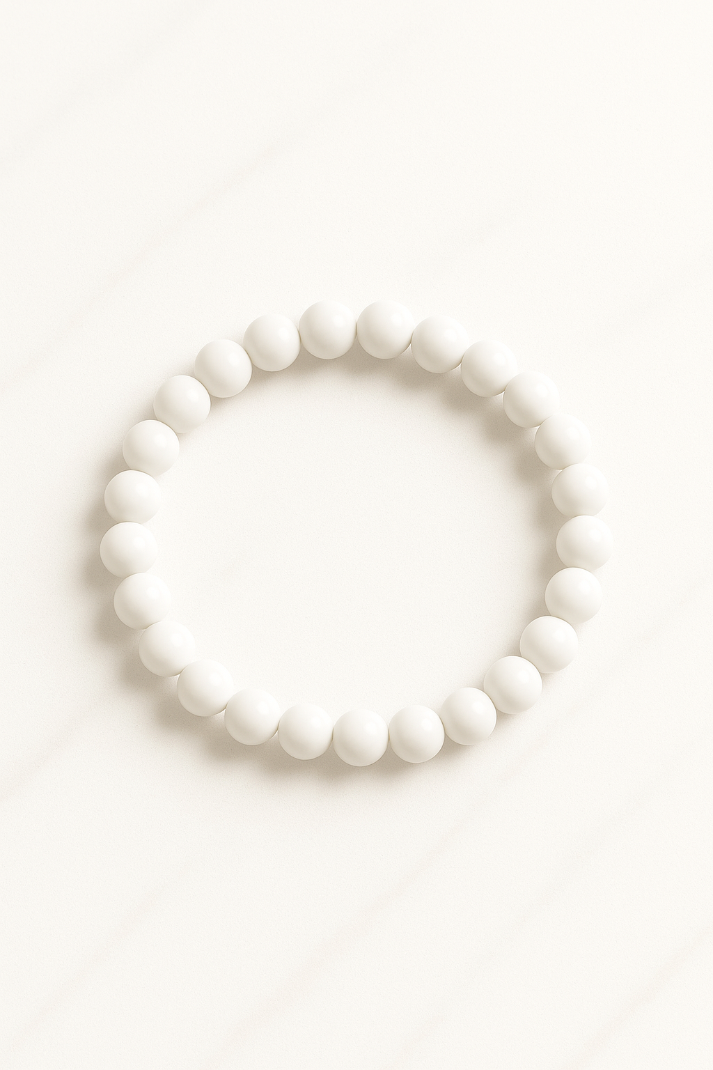 Bracciale in pietra naturale bianca