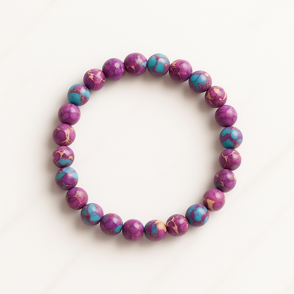 Bracciale con perline levigate