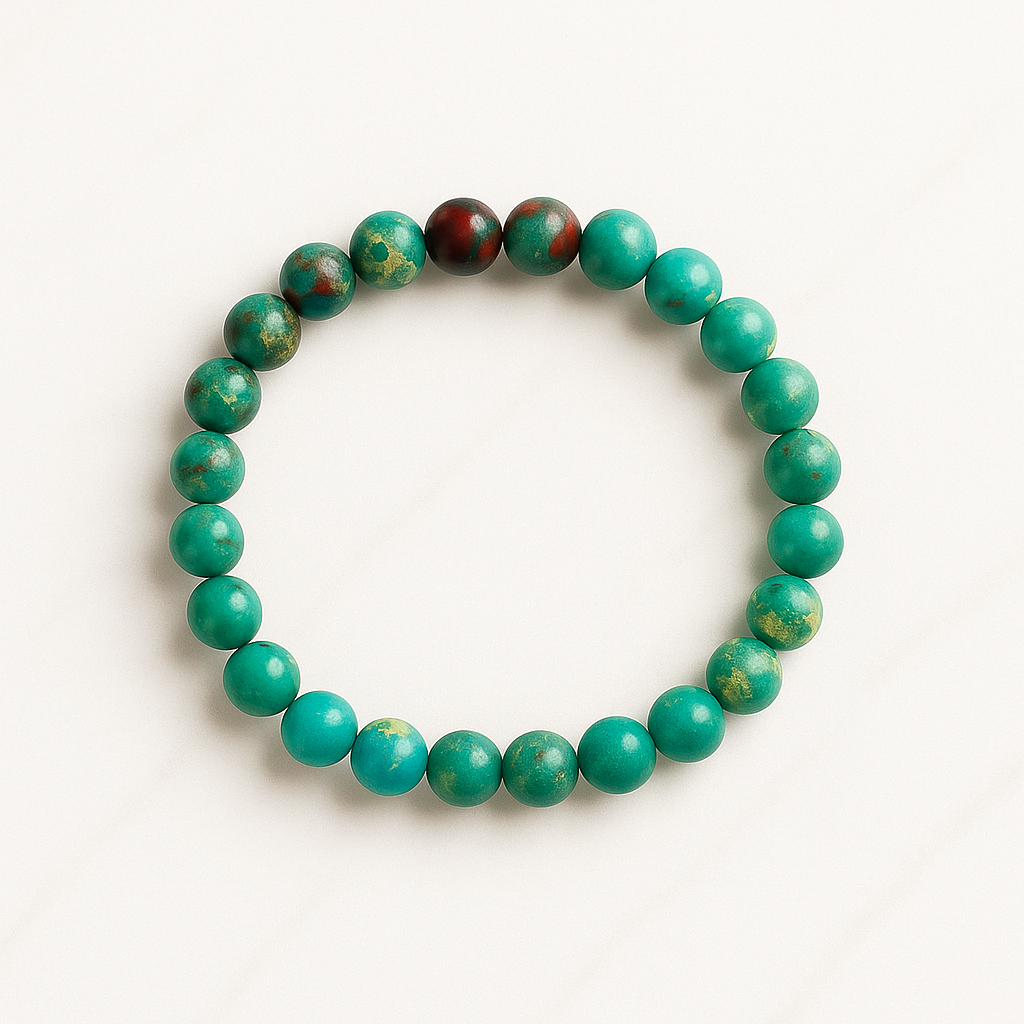 Bracciale in diaspro e turchese africano