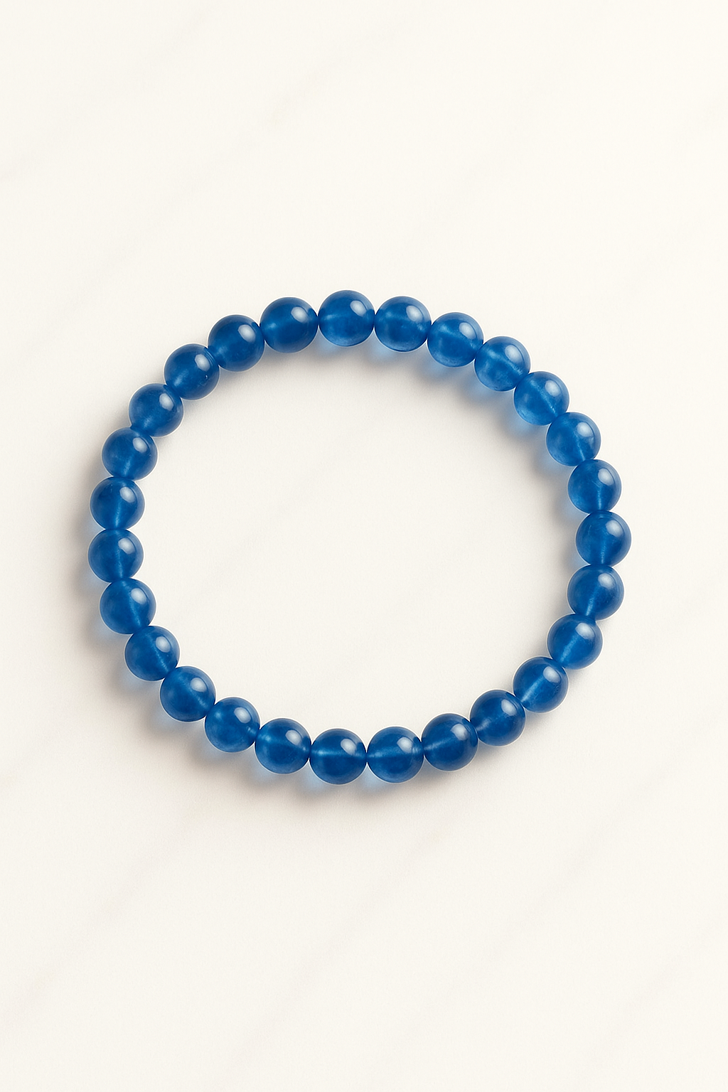 Bracciale elástico con perle blu